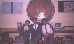 The 3 of us in school in 2001