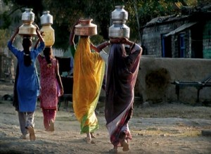 Women fetching water from kilometers away