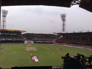 Watching a test match sitting in a jam-packed stadium was super fun