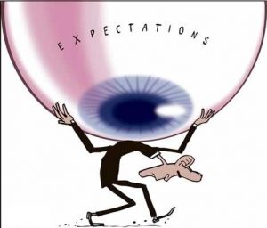 Expectations burden us down, Let them go and Experience Freedom