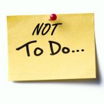 10 Things Not to Do in the New Year