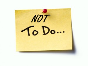 Do you have Not To-Do list in 2012?