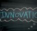 Is the Innovation ladder leaning against the right wall?